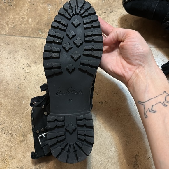 SAM EDELMAN “JENNIFER” studded suede combat boots - Picture 2 of 10